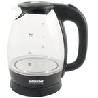 Better Chef 7-Cup Cordless Electric Borosilicate Glass Kettle with LED Light