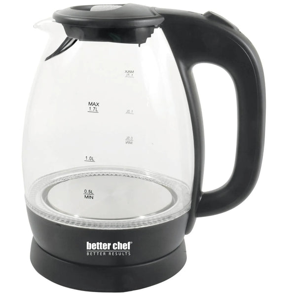Better Chef 7-Cup Cordless Electric Borosilicate Glass Kettle with LED Light