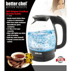 Better Chef 7-Cup Cordless Electric Borosilicate Glass Kettle with LED Light