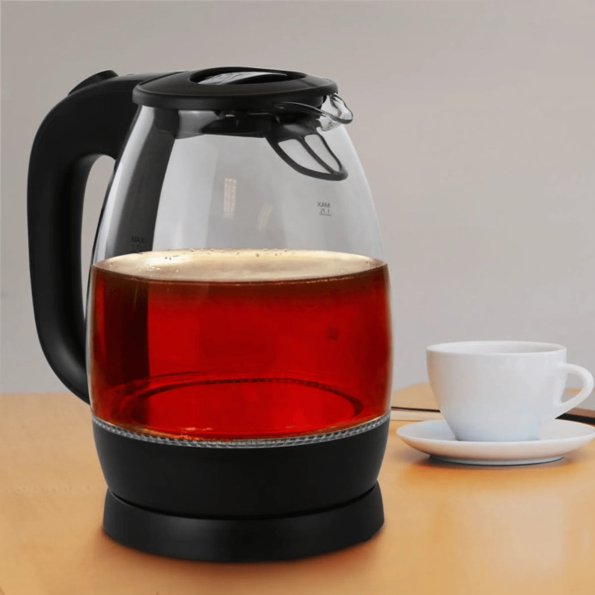Better Chef 7-Cup Cordless Electric Borosilicate Glass Kettle with LED Light