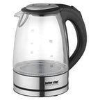 Better Chef 1500W 7-Cup Cordless Electric Borosilicate Glass Kettle with 360 Degree Swivel Base