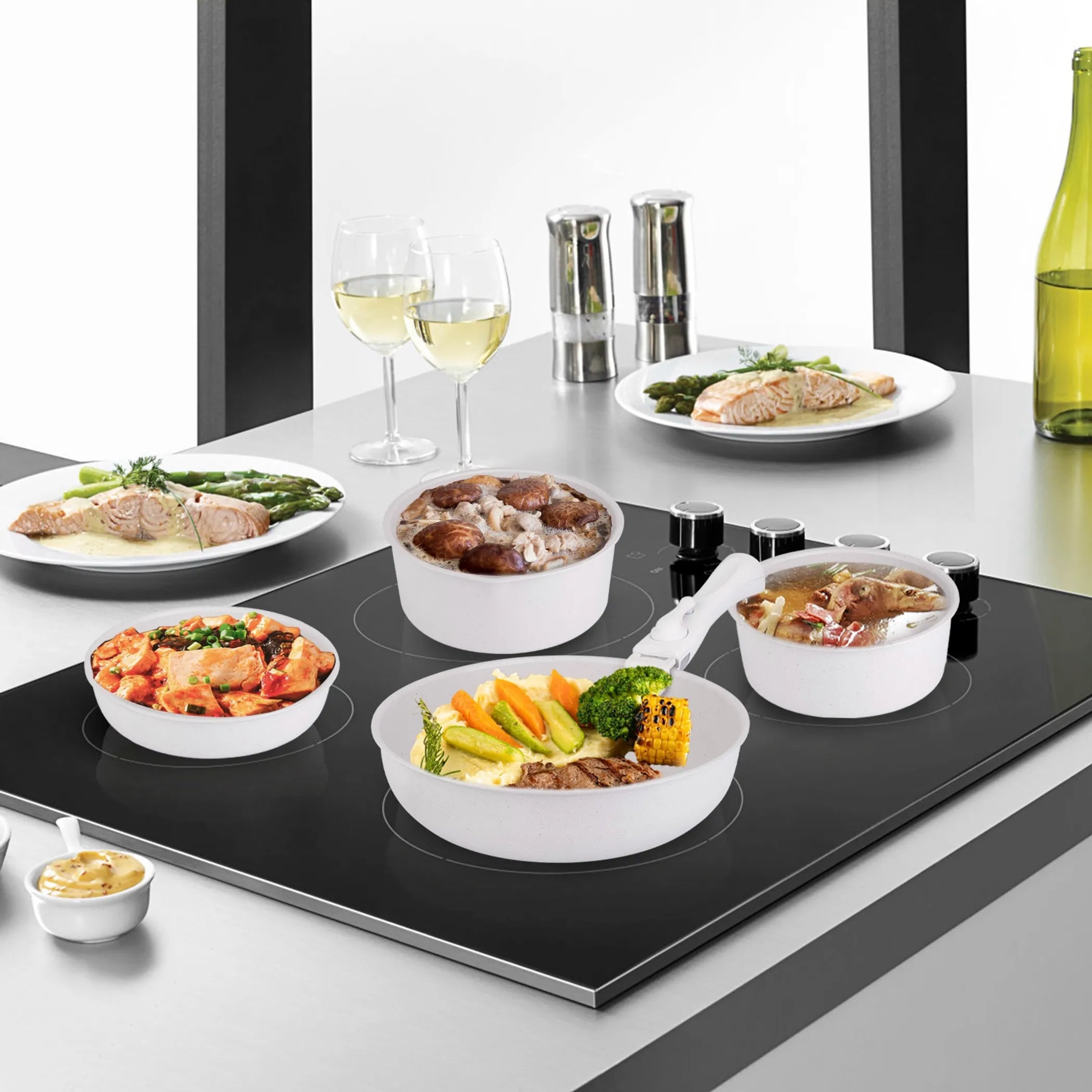 17Pcs Nonstick Cookware Set