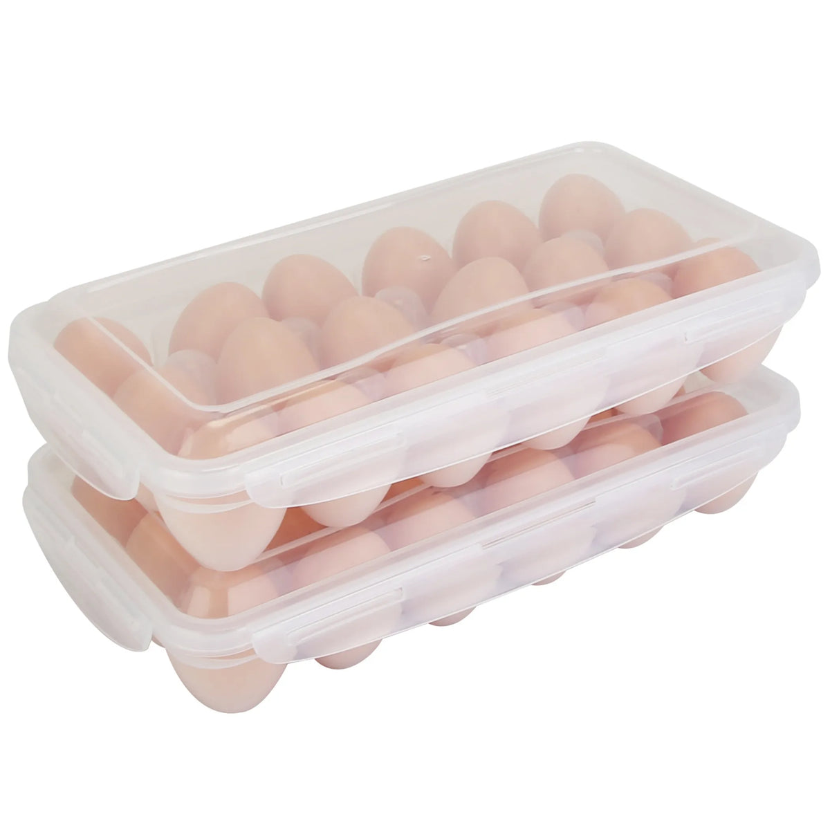 2Pcs Plastic Egg Holder Stackable