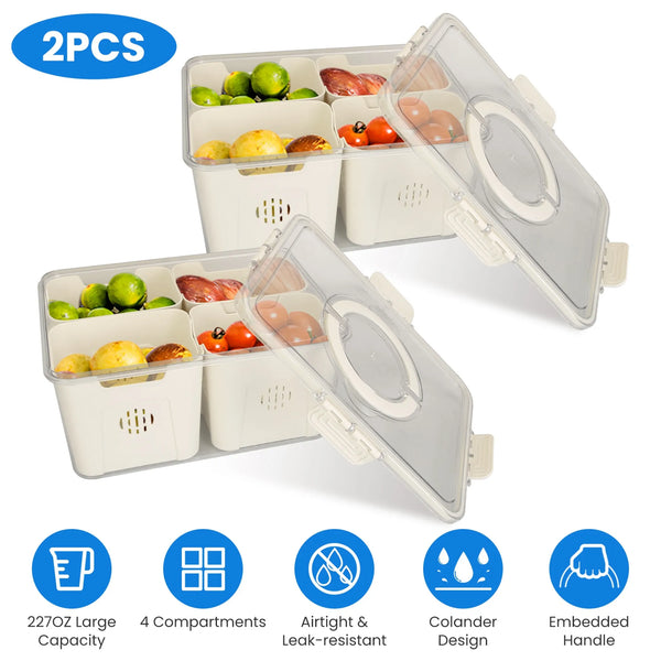 2Pack Airtight Fruit Storage