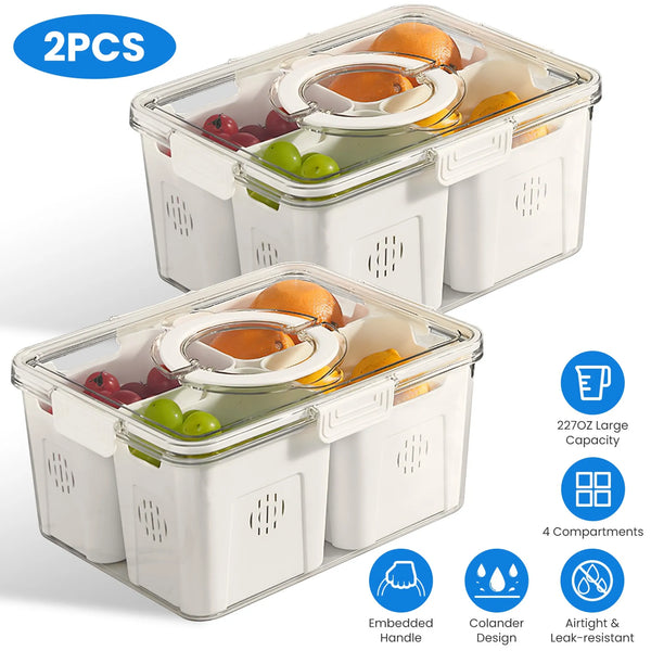 2Pack Airtight Fruit Storage