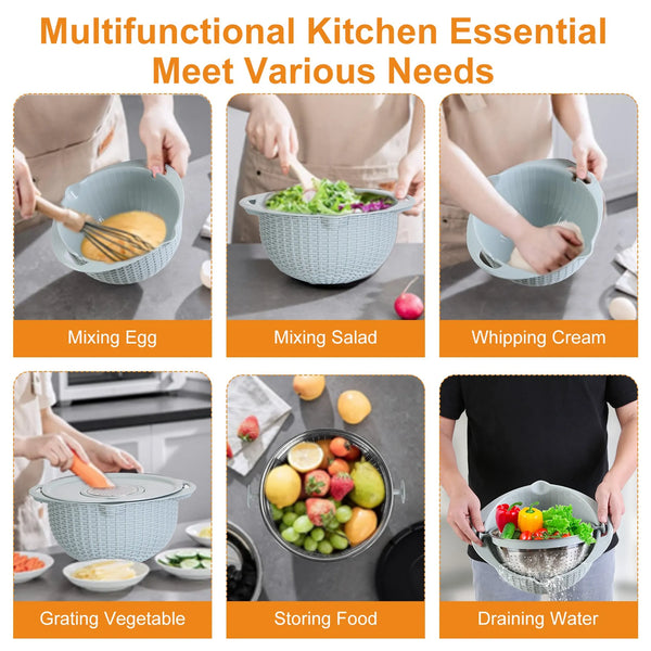 Multifunctional Mixing Bowl with Lid Set