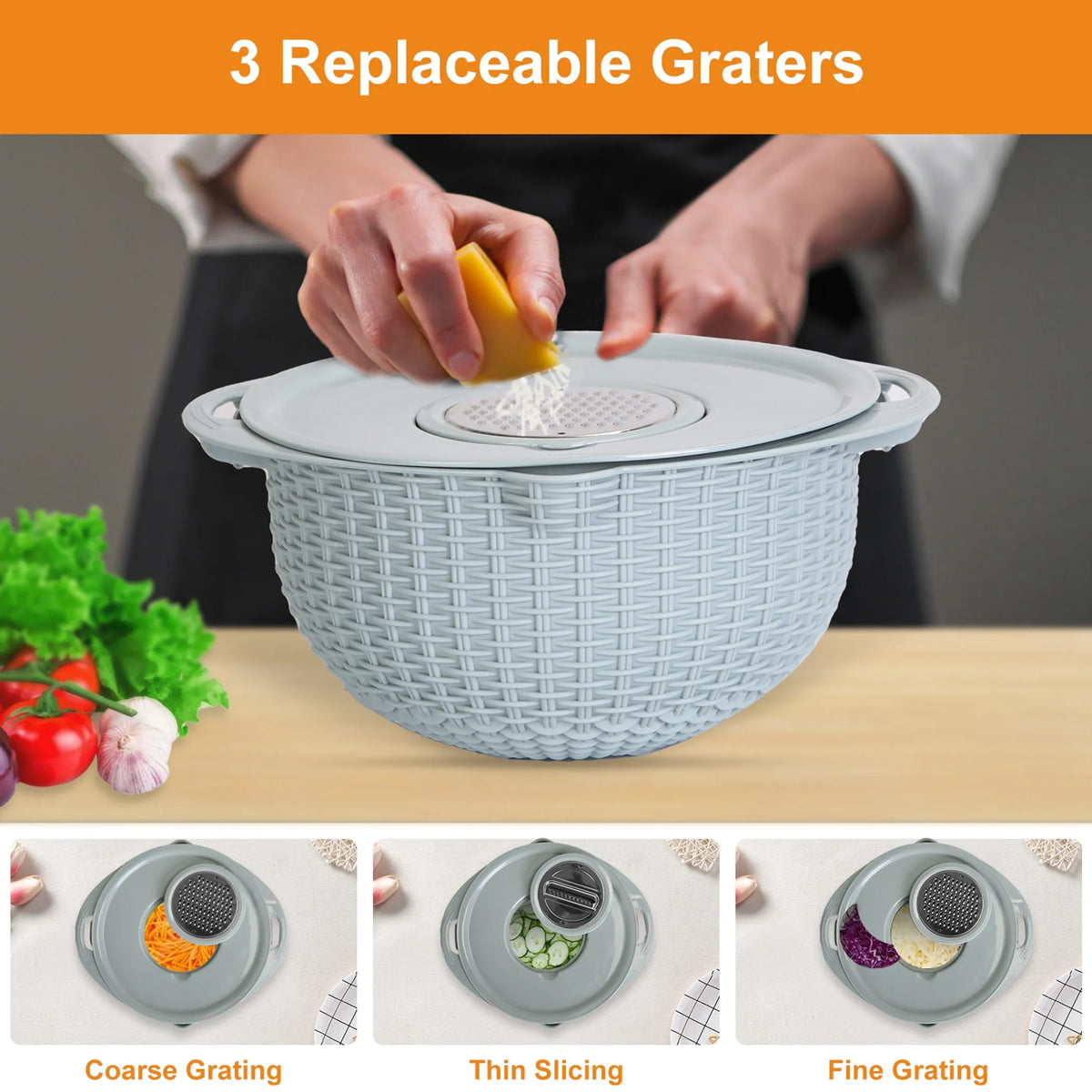 Multifunctional Mixing Bowl with Lid Set