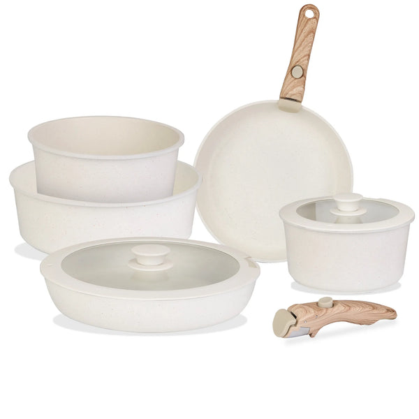 9Pcs Nonstick Cookware Set Kitchen Pots and Pans Set