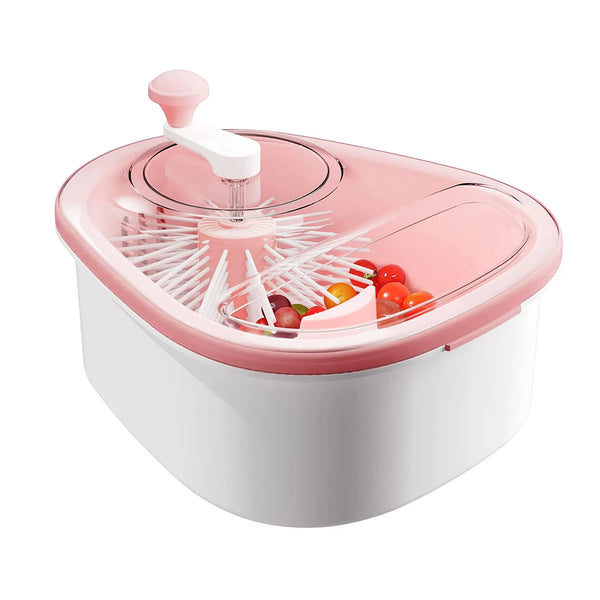 Fruit Vegetable Cleaning Device Salad Manual Washing Spinner