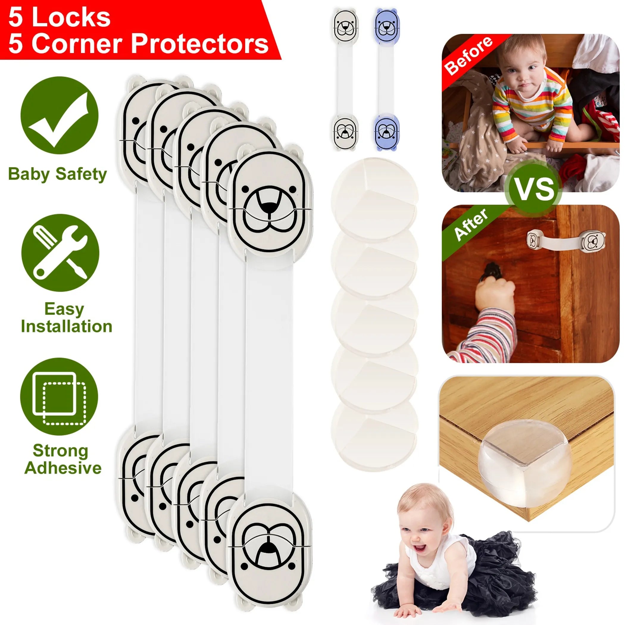 5Pcs Kids Safety Locks