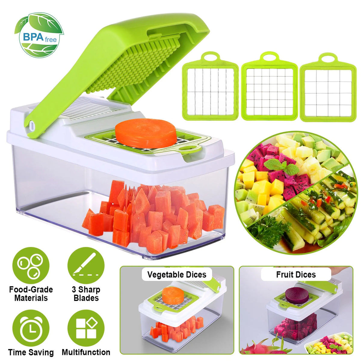 Vegetable Slicer Quick Potato Tomato Fruit Cutter Set