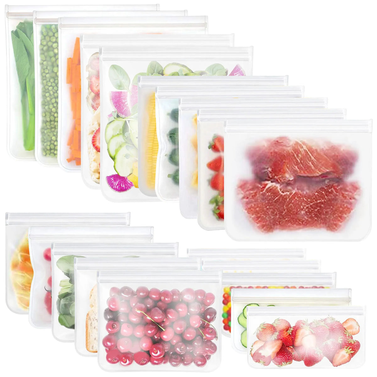 20Pcs Reusable Food Storage