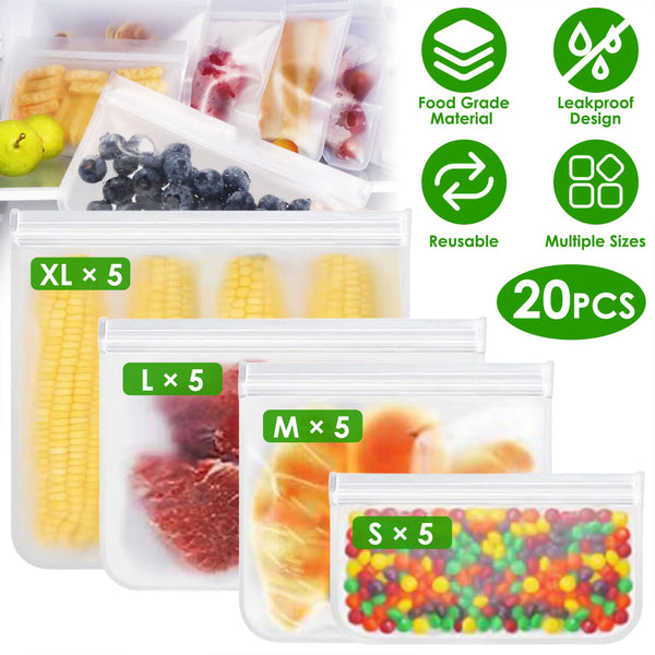 20Pcs Reusable Food Storage
