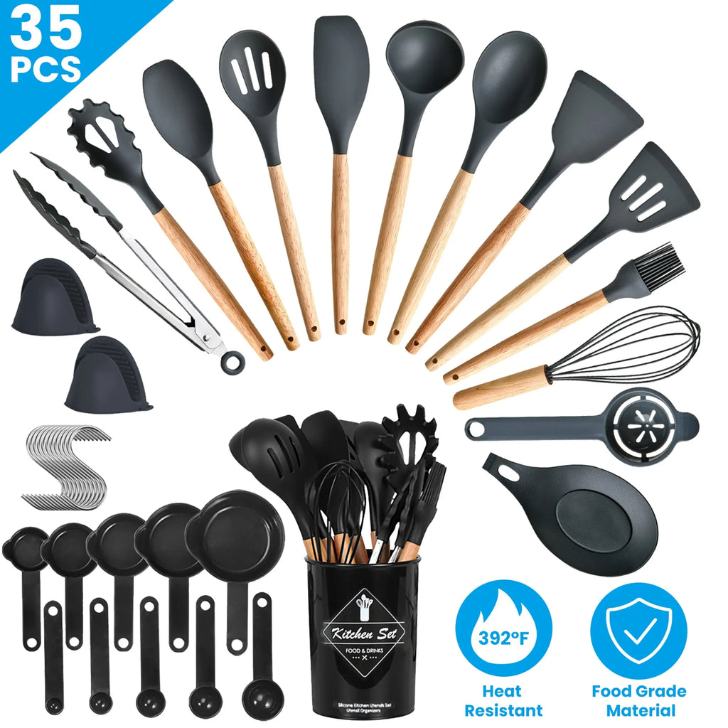 35Pcs Kitchen Cooking Utensils Set Spatula Set