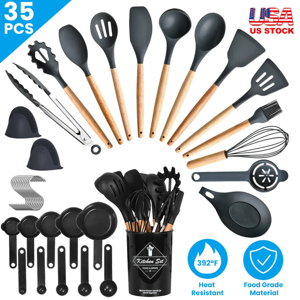 35Pcs Kitchen Cooking Utensils Set Spatula Set