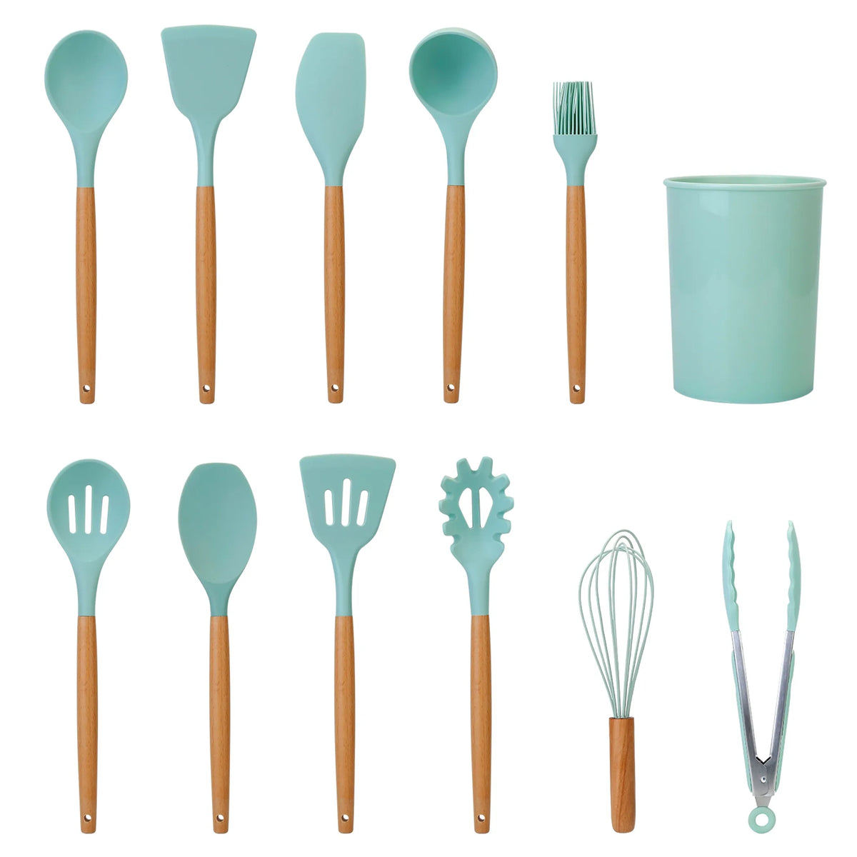 11Pcs Silicone Cooking Utensil Set