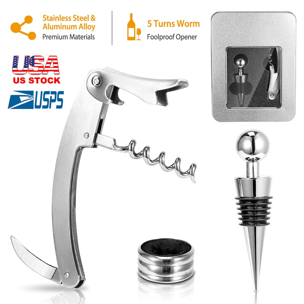 3Pcs Corkscrew Bottle Opener Set