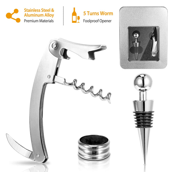 3Pcs Corkscrew Bottle Opener Set